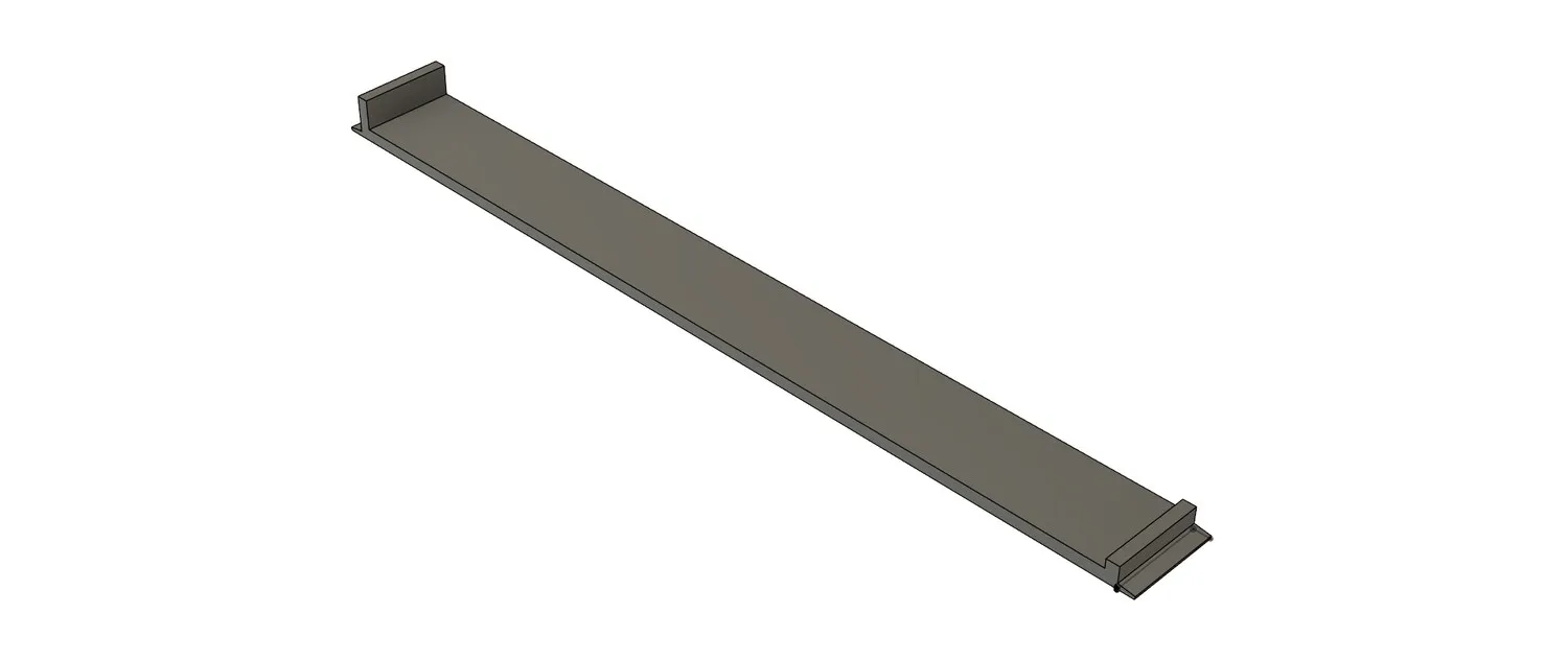 Verstärkungsleiste für einen Schubladenboden als CAD-Modell